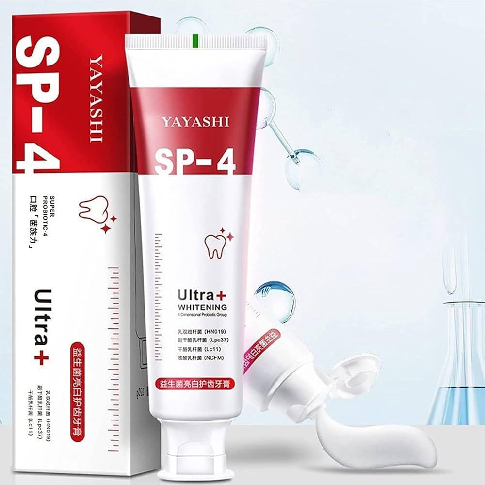 Yayashi SP4 Oral Care Probiotic Whitening Toothpaste 120g – Shine Brighter, Remove Years Of Coffee, Tea & Smoking Stains