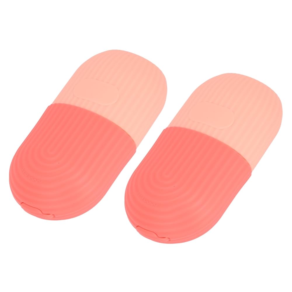 Ice Roller Mold, 2pcs Portable Easy To Use Shrink Pore Ice Facial Roller Soft for Women for Home (Pink)