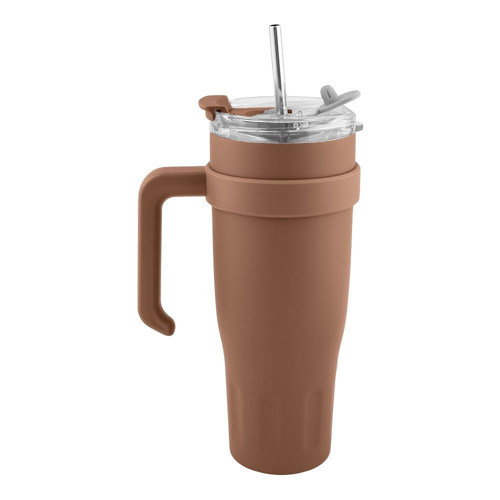 Sitarayuri Stainless Steel Vacuum Insulated Tumbler, For Hot & Cold Drinks, 1180ml, Brown