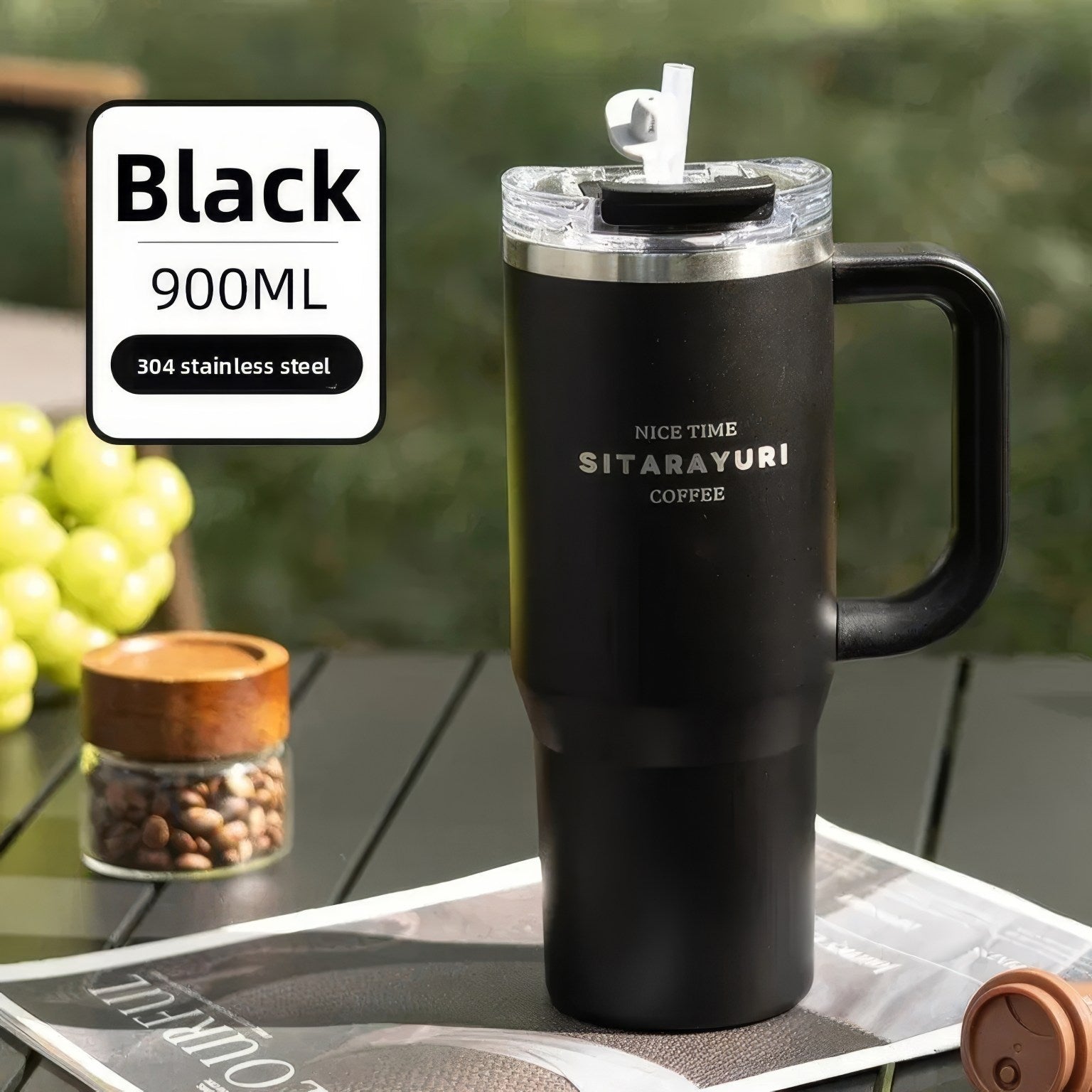 Sitarayuri Stainless Steel Vacuum Insulated Tumbler, For Hot & Cold Drinks, 1180ml