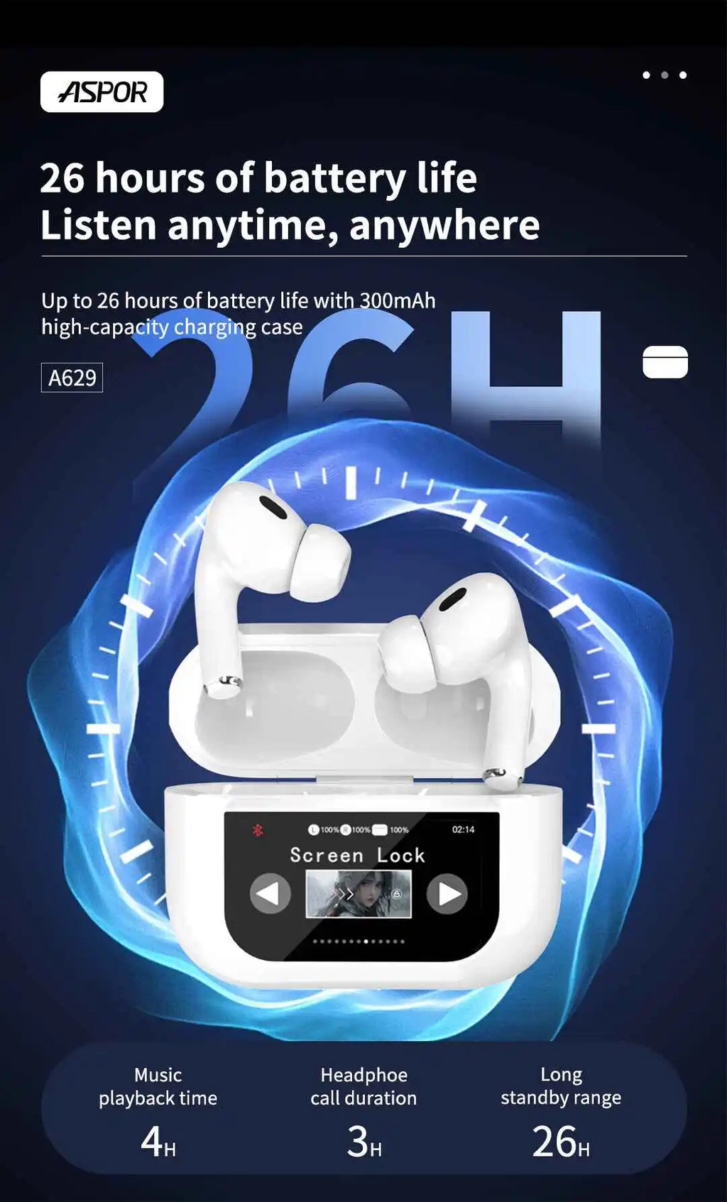 ASPOR TRUE WIRELESS EARBUDS