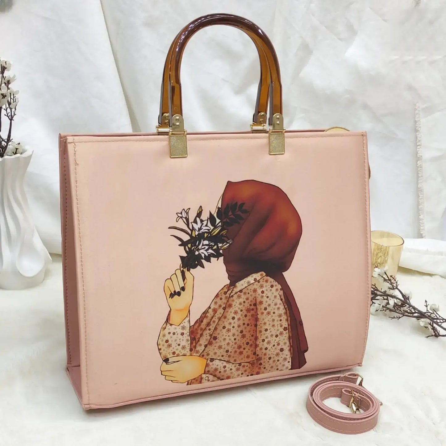 HIJAB GIRL CANVAS TOTE BAG