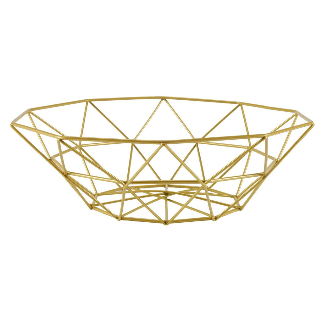 Metal Wire Fruit Basket Fruit Bowl, Round Bread Storage Bowl Stand