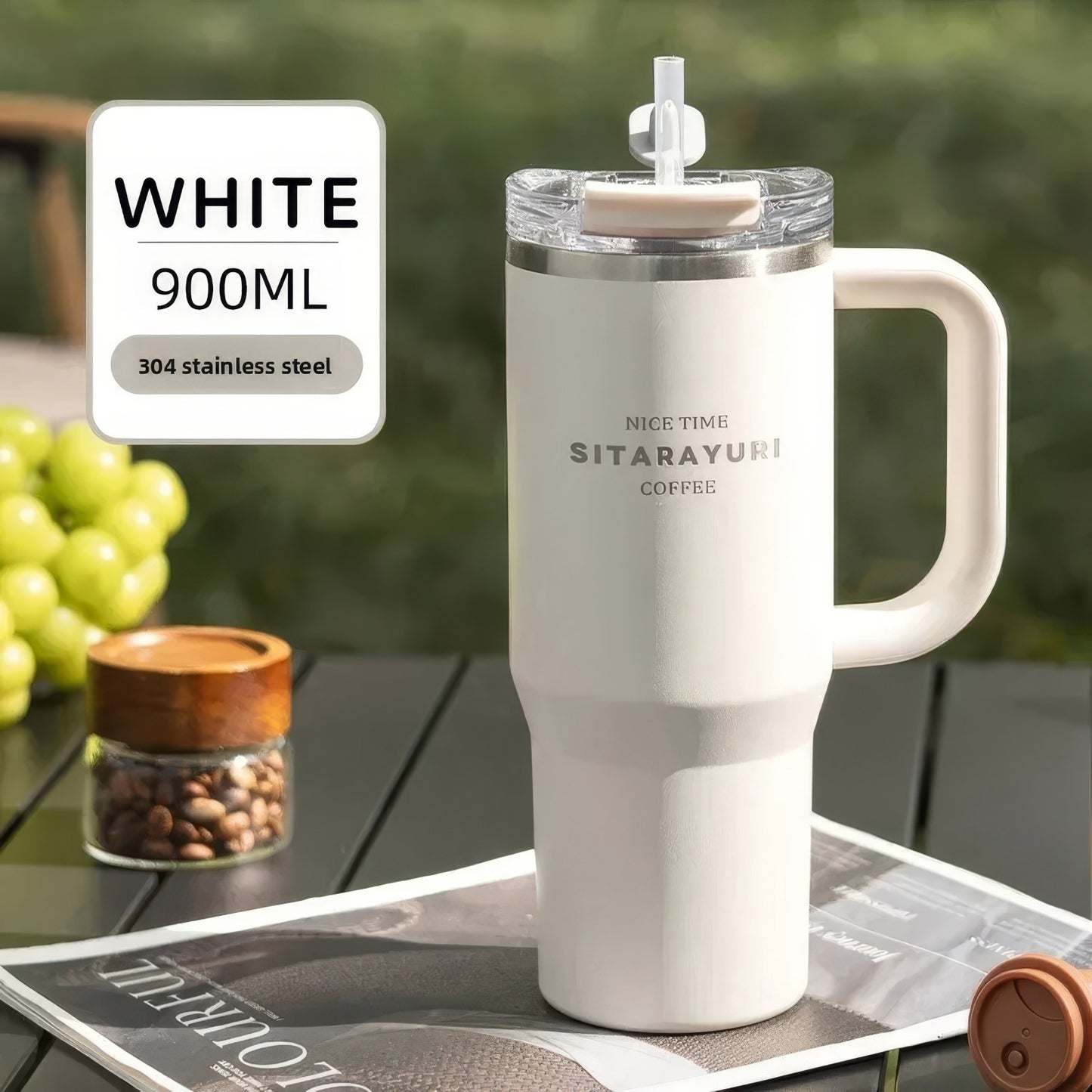Sitarayuri Stainless Steel Vacuum Insulated Tumbler, For Hot & Cold Drinks, 1180ml