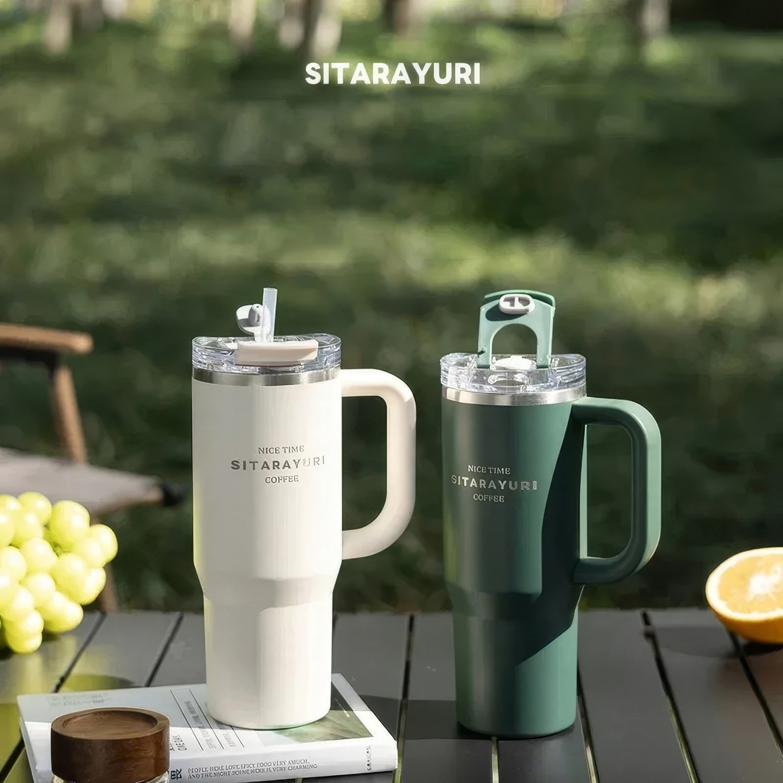 Sitarayuri Stainless Steel Vacuum Insulated Tumbler, For Hot & Cold Drinks, 1180ml