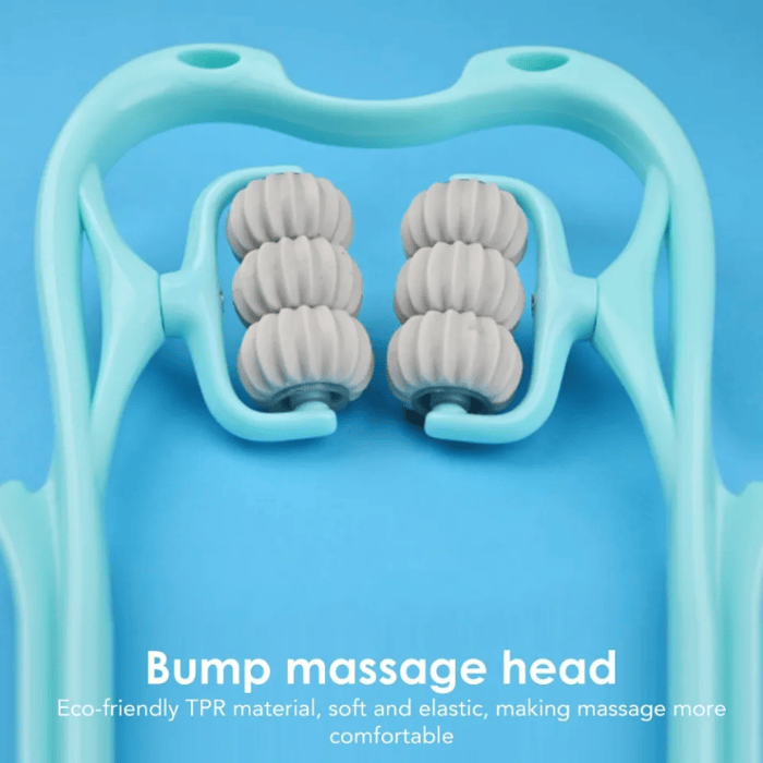 6 Wheel Dual Pressure Neck Pain Relief Massage Roller - Acupressure
