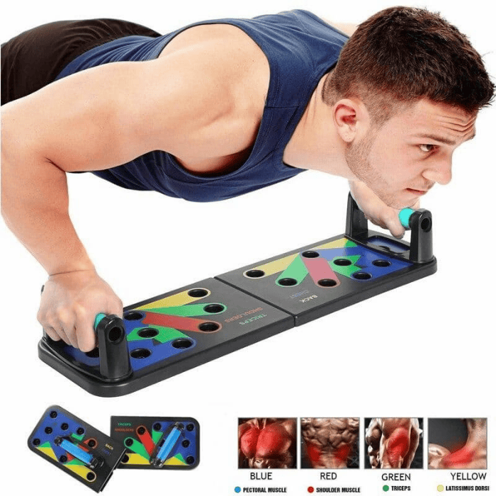 Versatile Foldable Push-Up Board with Ergonomic Handles – 63cm