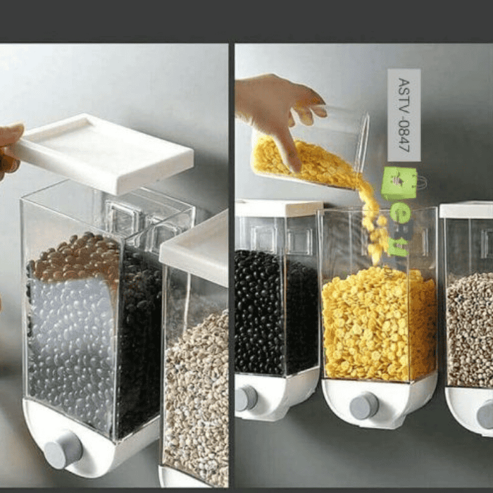 Wall-Mounted Cereal Dispenser | Airtight Food Storage Containers