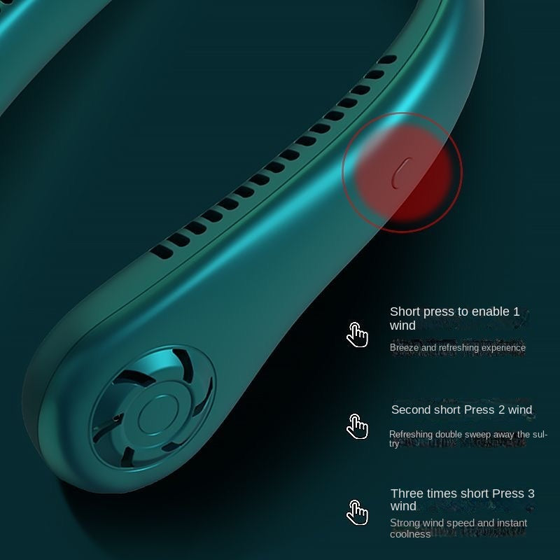 Hanging Neck Fan Portable Cooler Fan USB Leafless 4000Mah Rechargeable mini fan 360 Degree